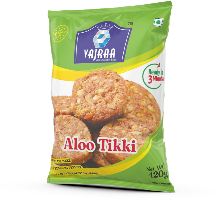 Vajraa Aloo Tikki packaging