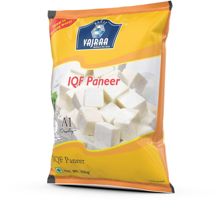 Vajraa IQF Paneer retail pack